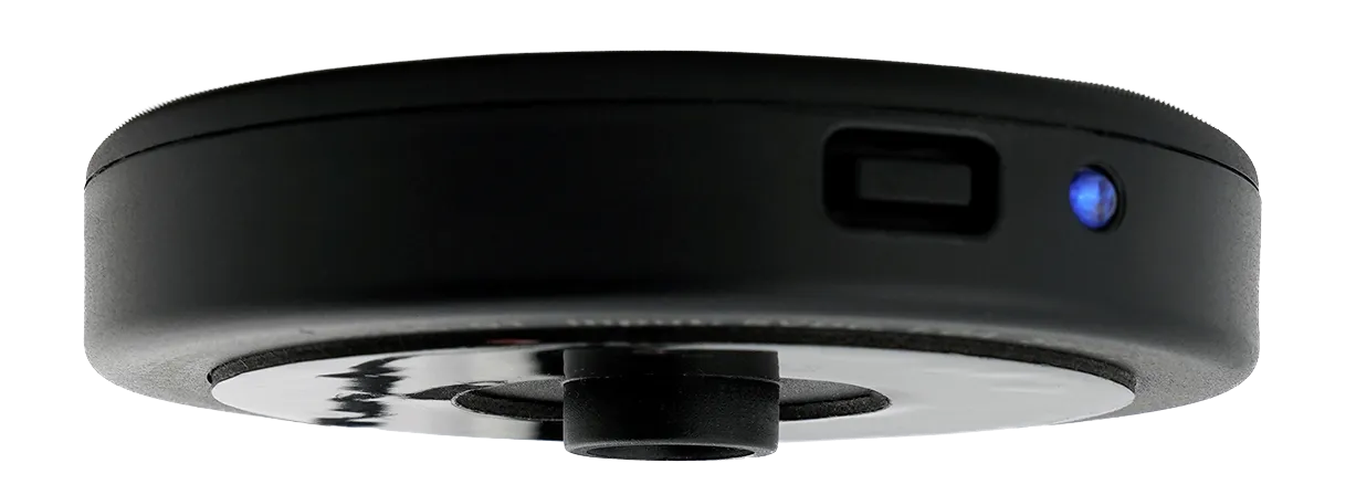 SaltCo Home Sensor - bottom view showing adhesive ring and sensor opening