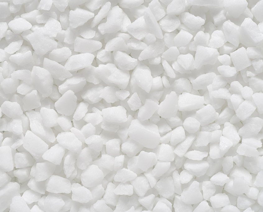Top down view of a pile of water softener salt